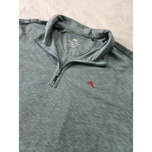 Tommy Bahama Pullover Sweatshirt Mens XXXL Tobago Bay Half-Zip Turquoise